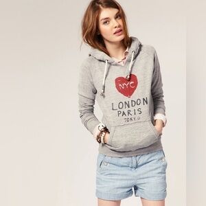 Maison Scotch & Soda Grey Long Sleeve Hoodie